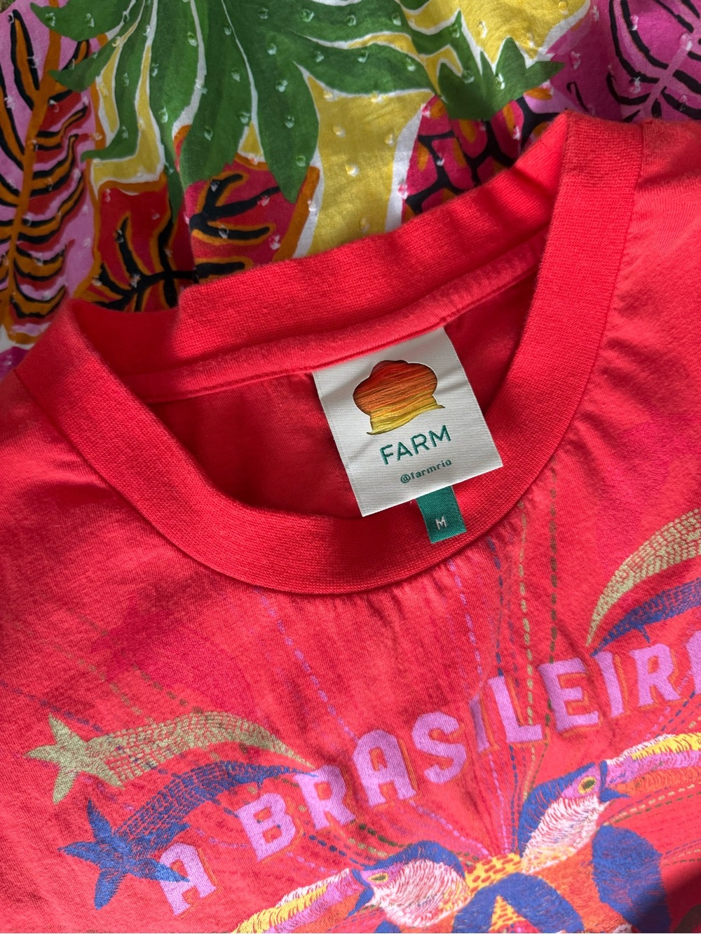 FARM Rio Red Tropical Toucan Midi Dress - Picture 5 of 5